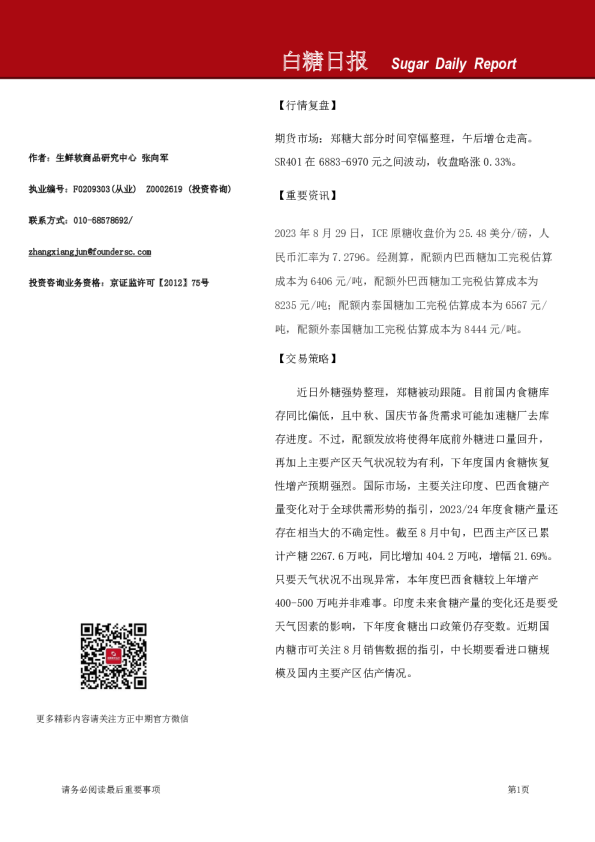 白糖日报