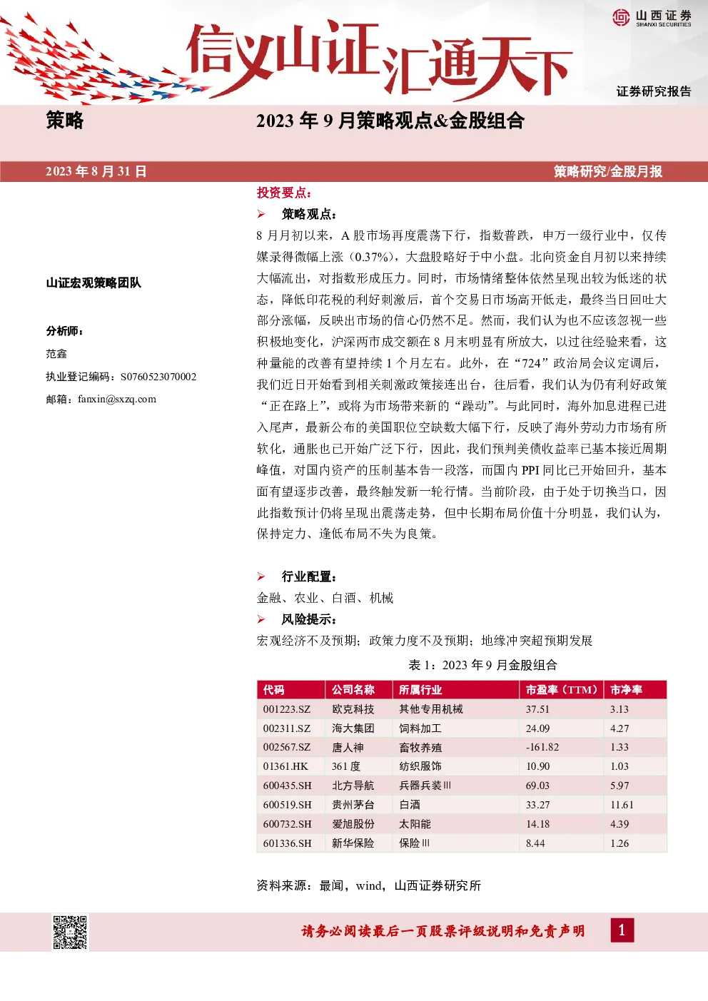 报告封面