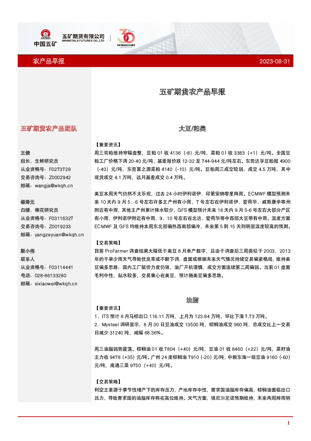 报告封面