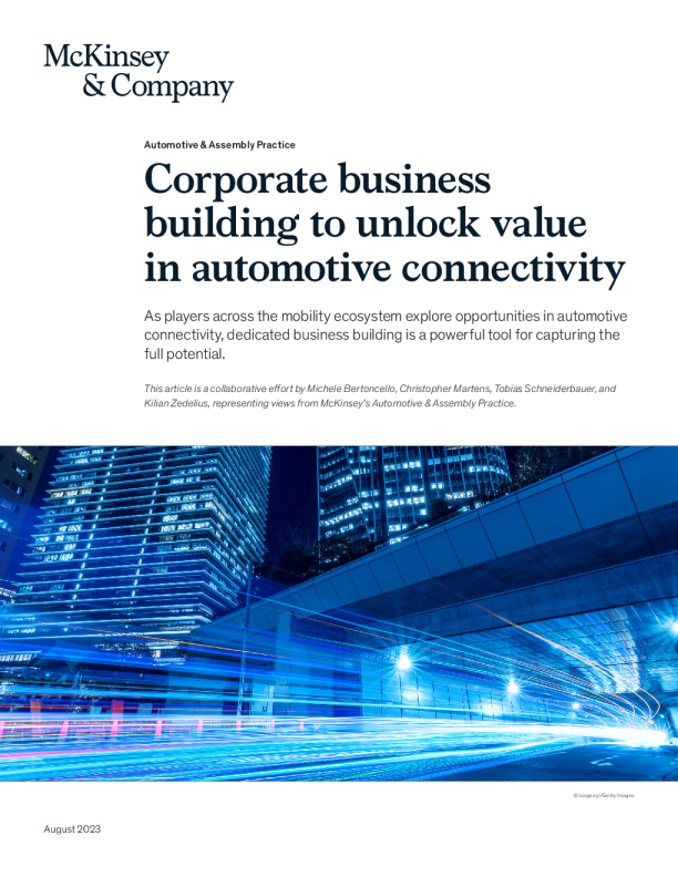 企业业务建设 ， 释放汽车连接的价值