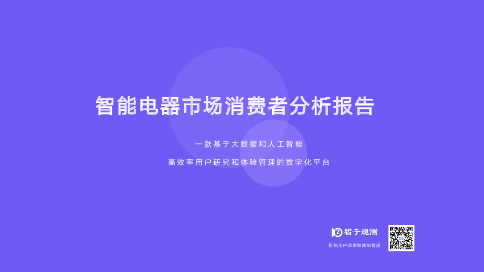 智能电器市场消费者分析报告