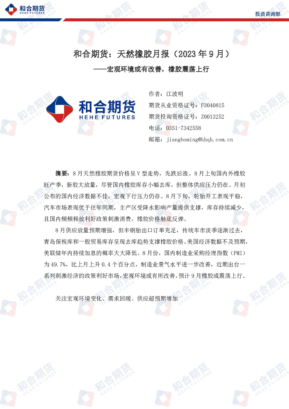 报告封面
