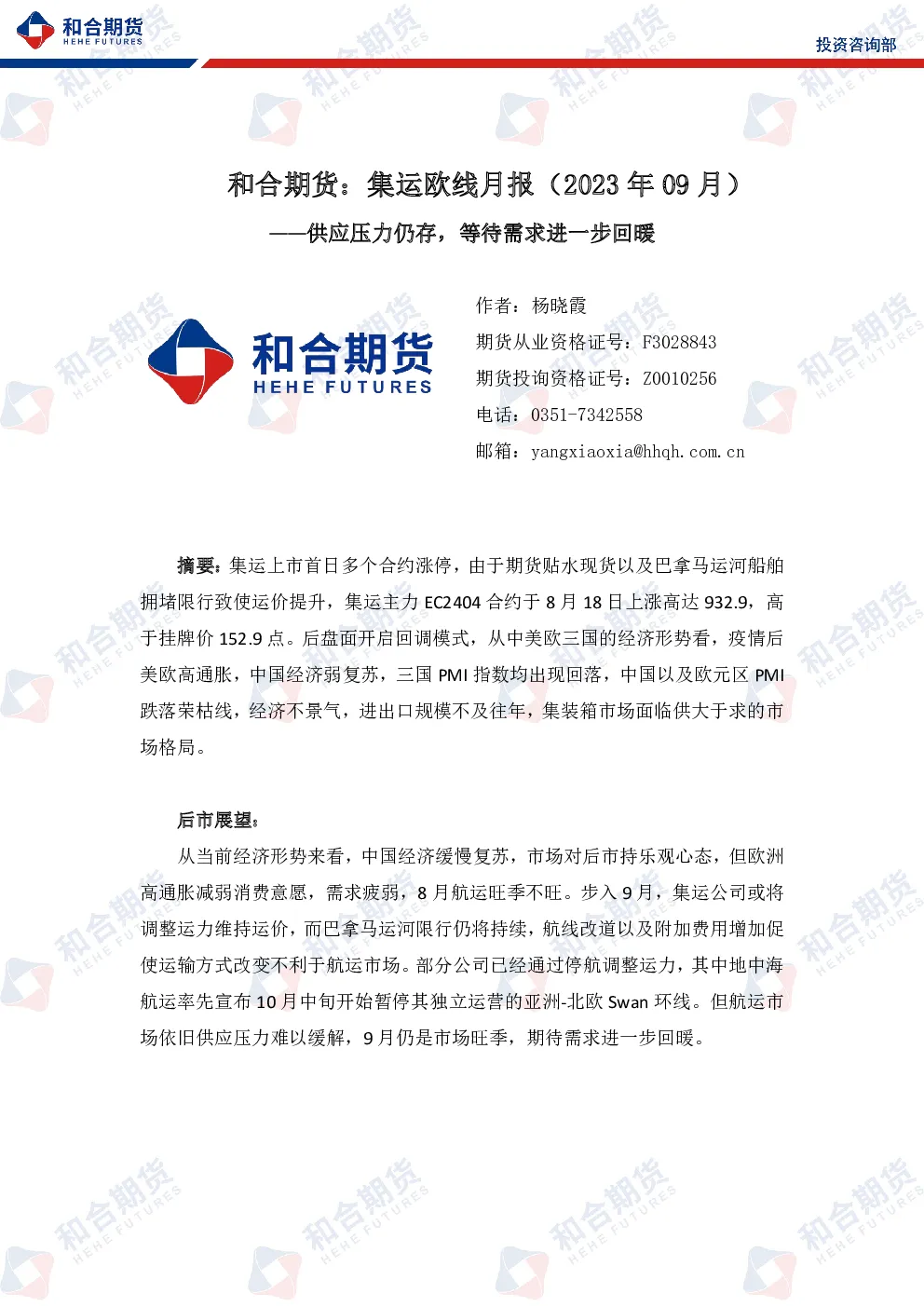报告封面