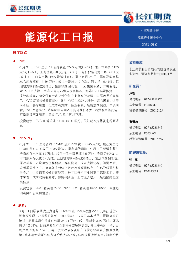 能源化工日报