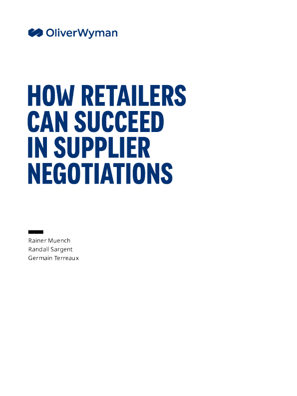 零售商如何在供应商谈判中取得成功