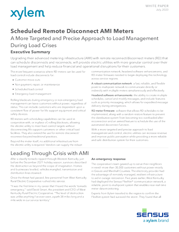 计划远程断开AMI仪表