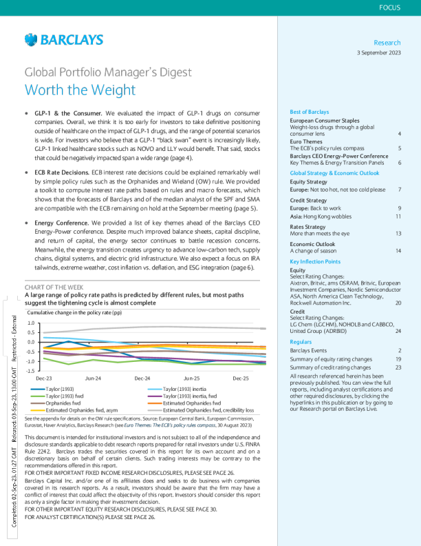 全球投资组合经理文摘 ： 值得关注
