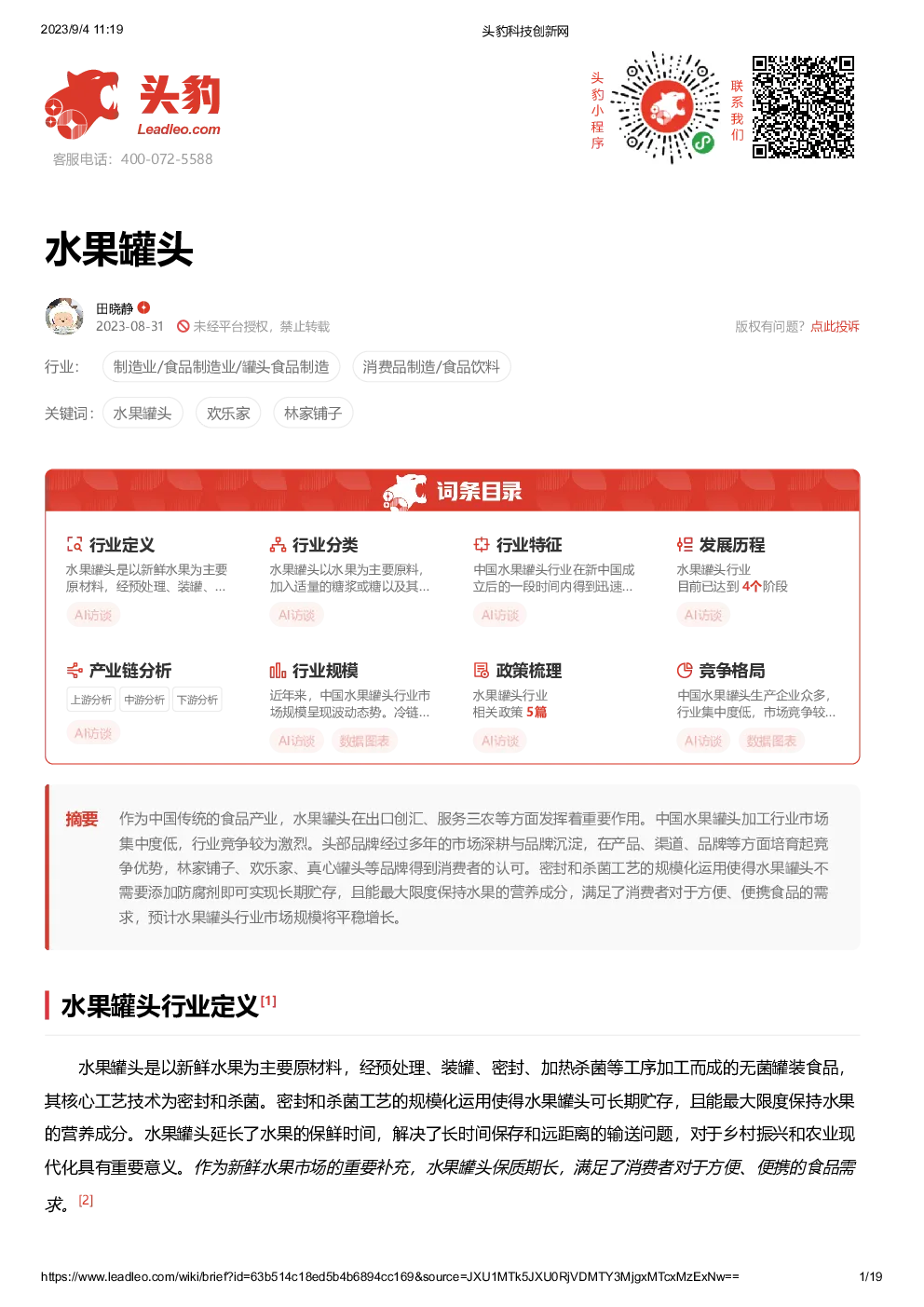 报告封面