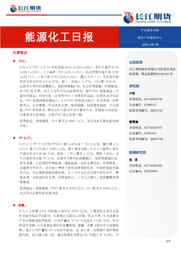 能源化工日报