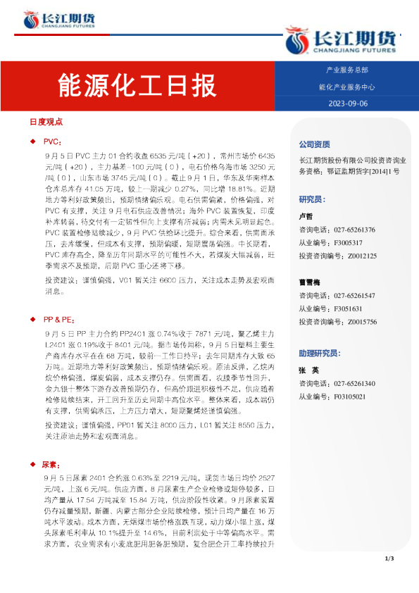 能源化工日报