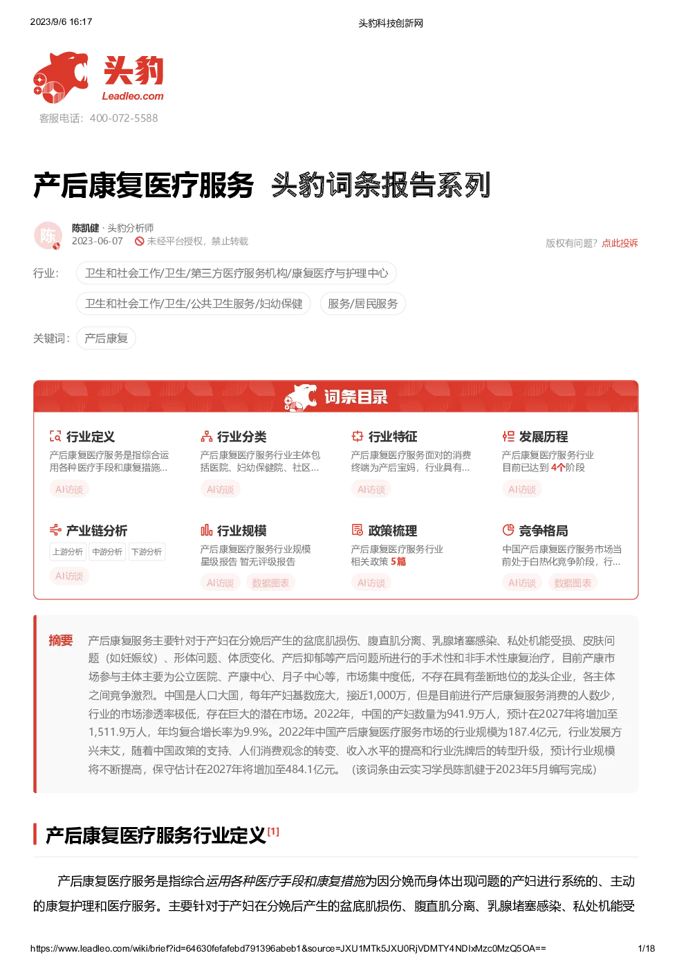 报告封面