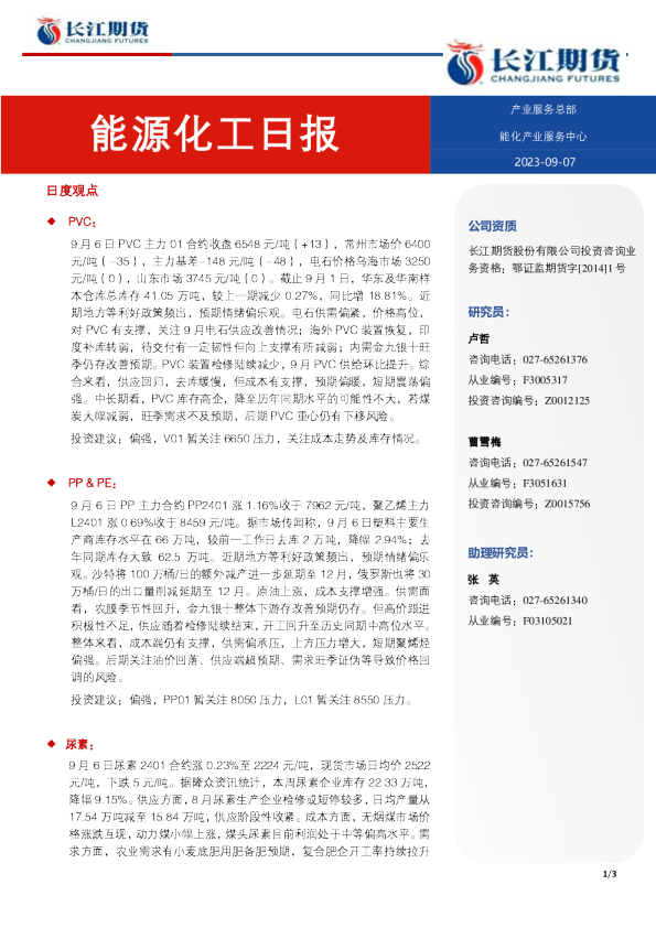 能源化工日报
