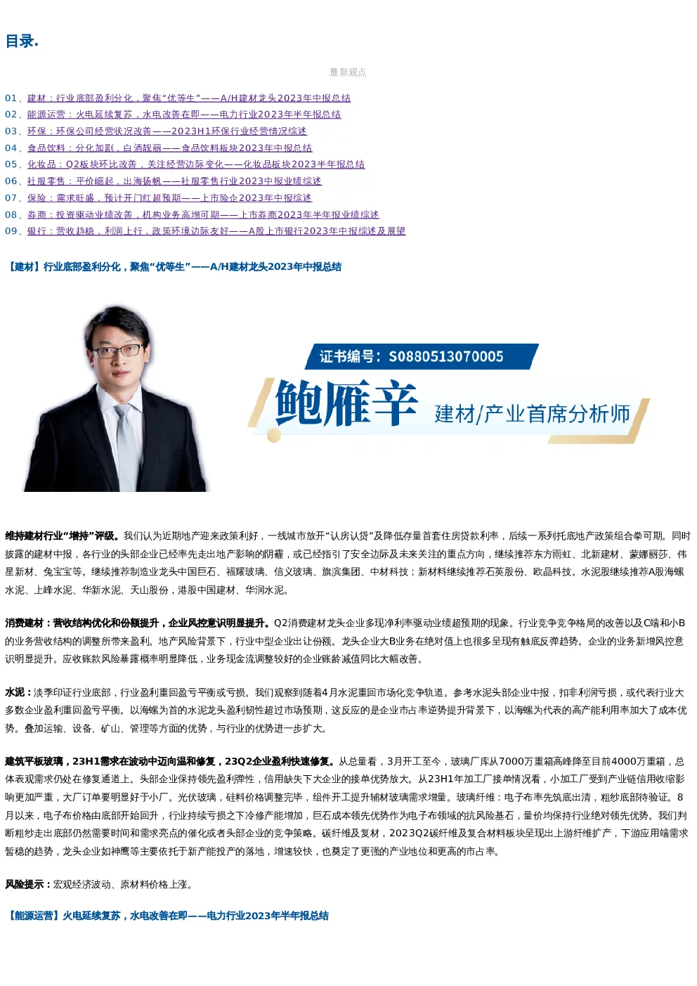 报告封面