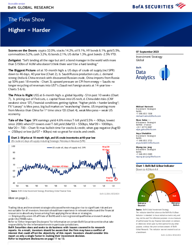 BofA - The Flow Show Higher = Harder - 230908