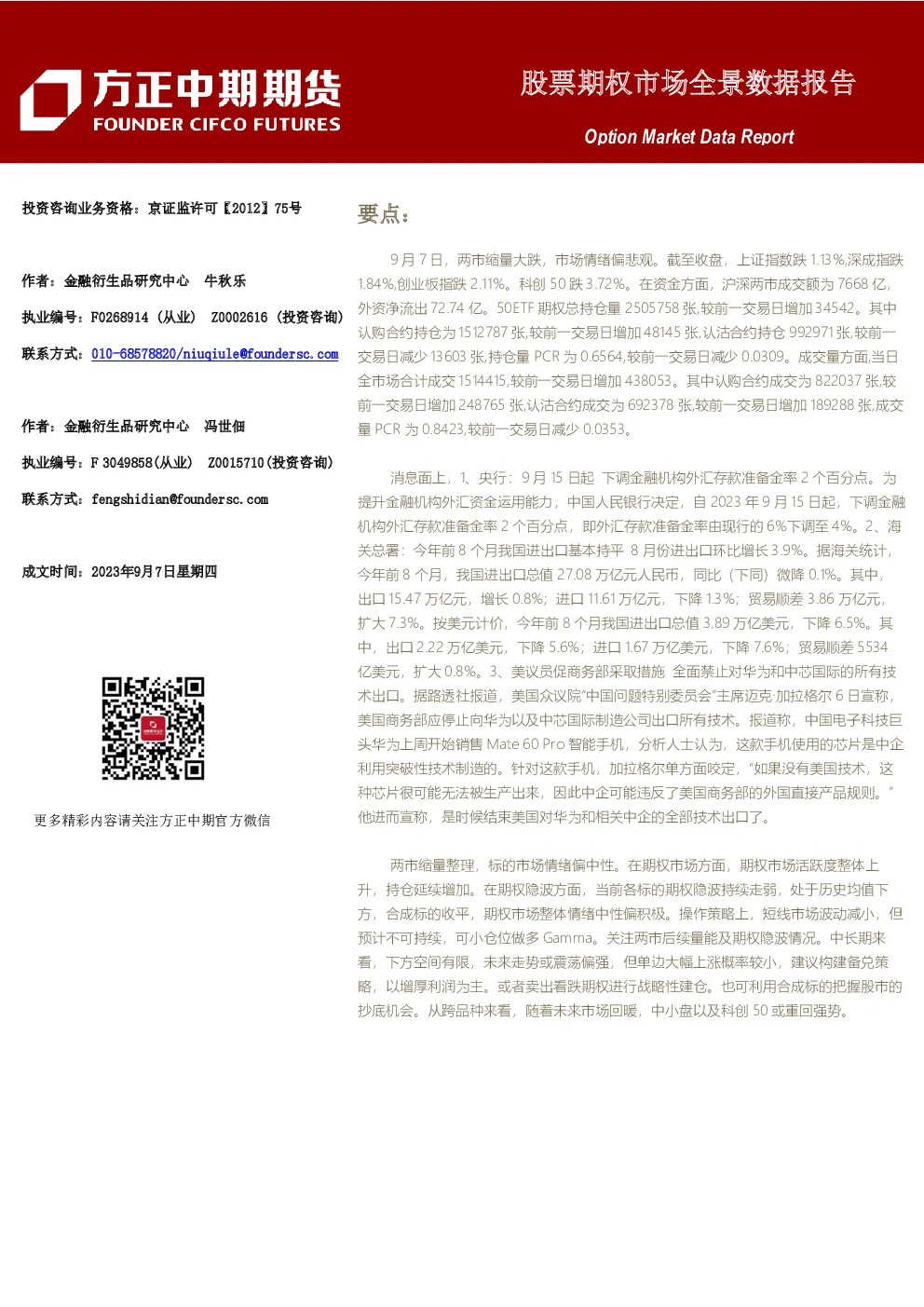 股票期权市场全景数据报告