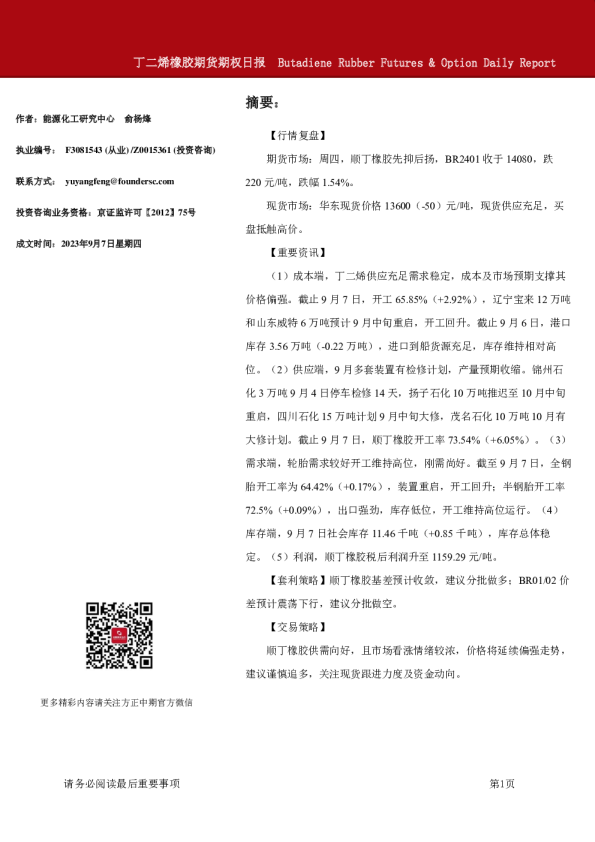 方正中期期货期权日报