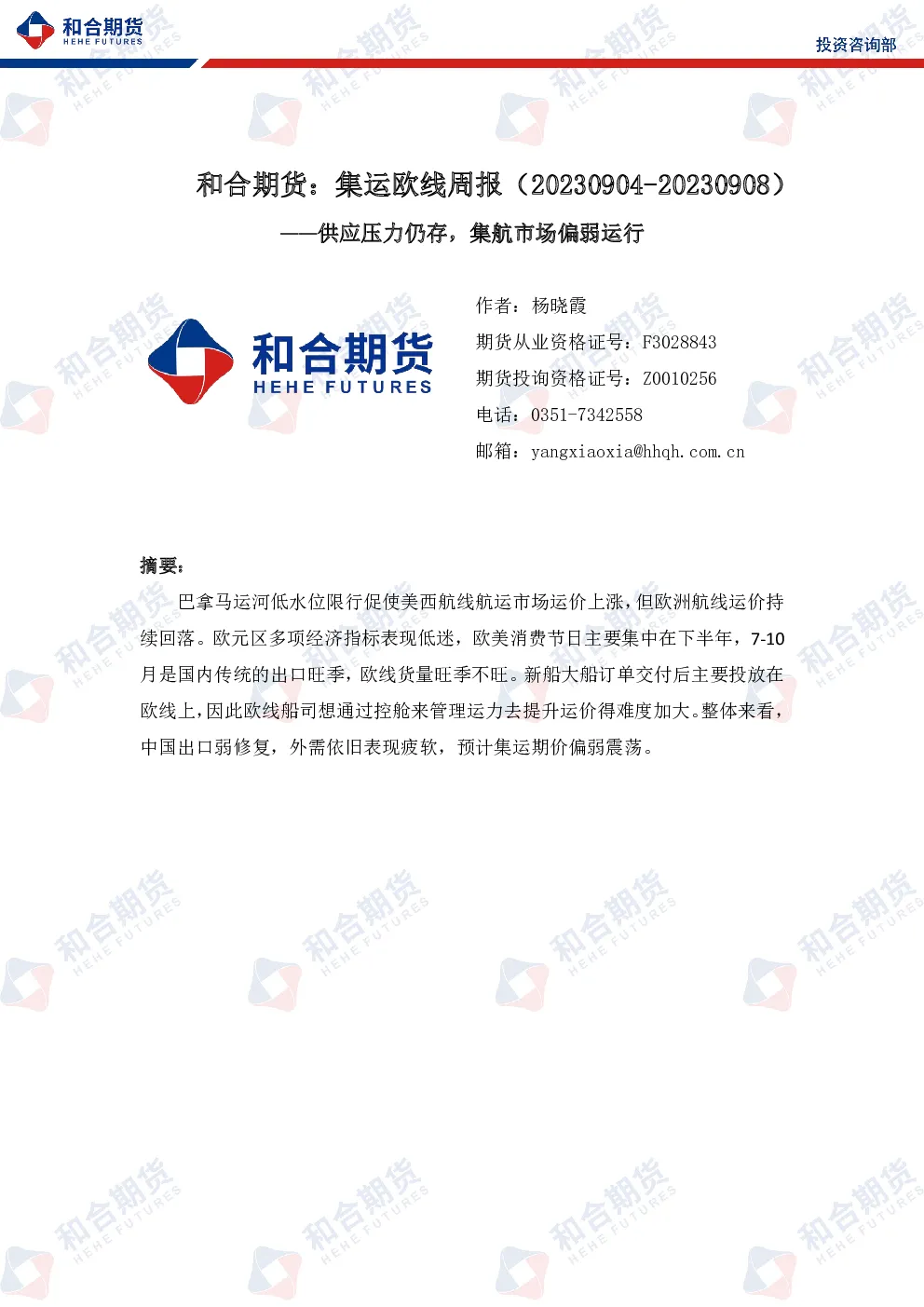 报告封面