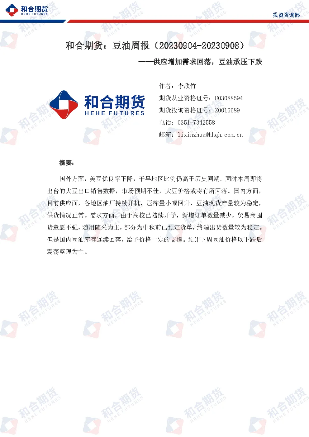 报告封面