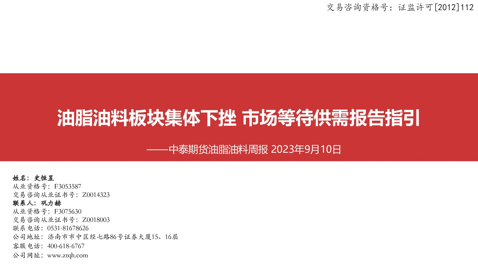 报告封面
