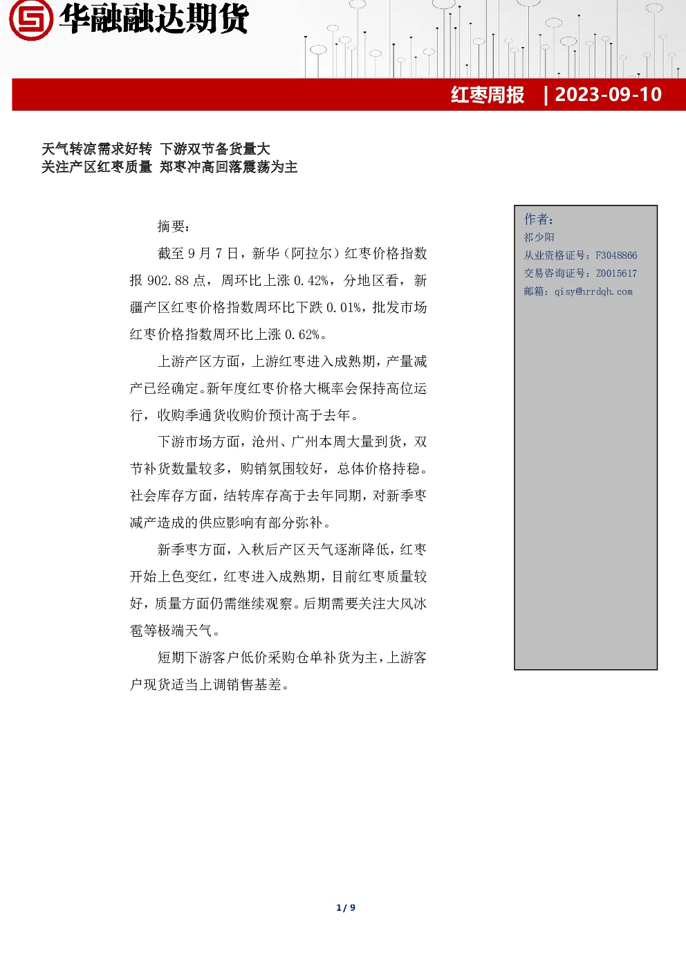 报告封面
