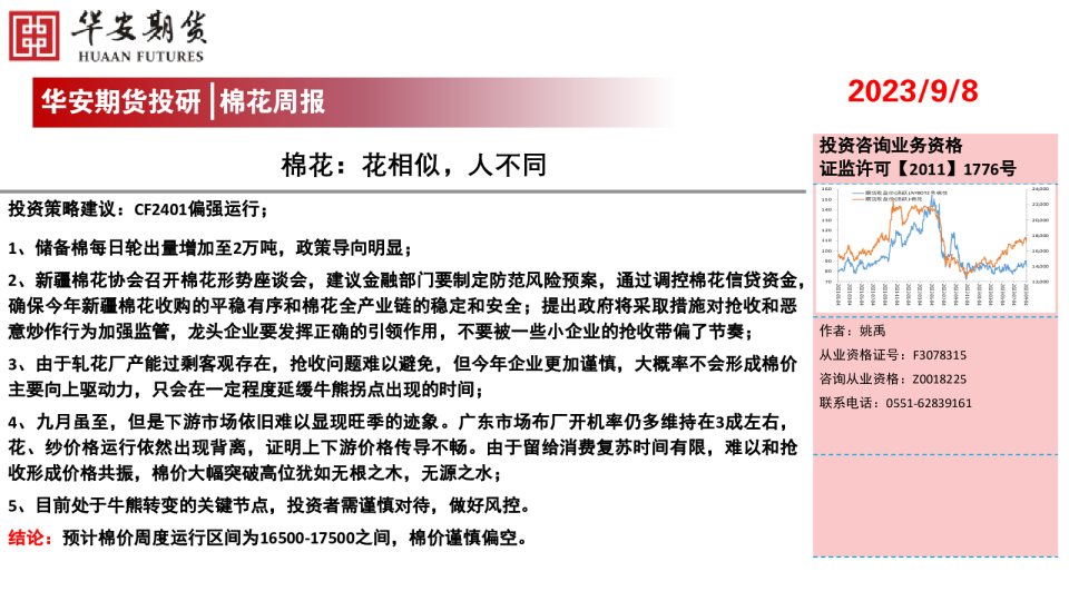 棉花周报：花相似，人不同