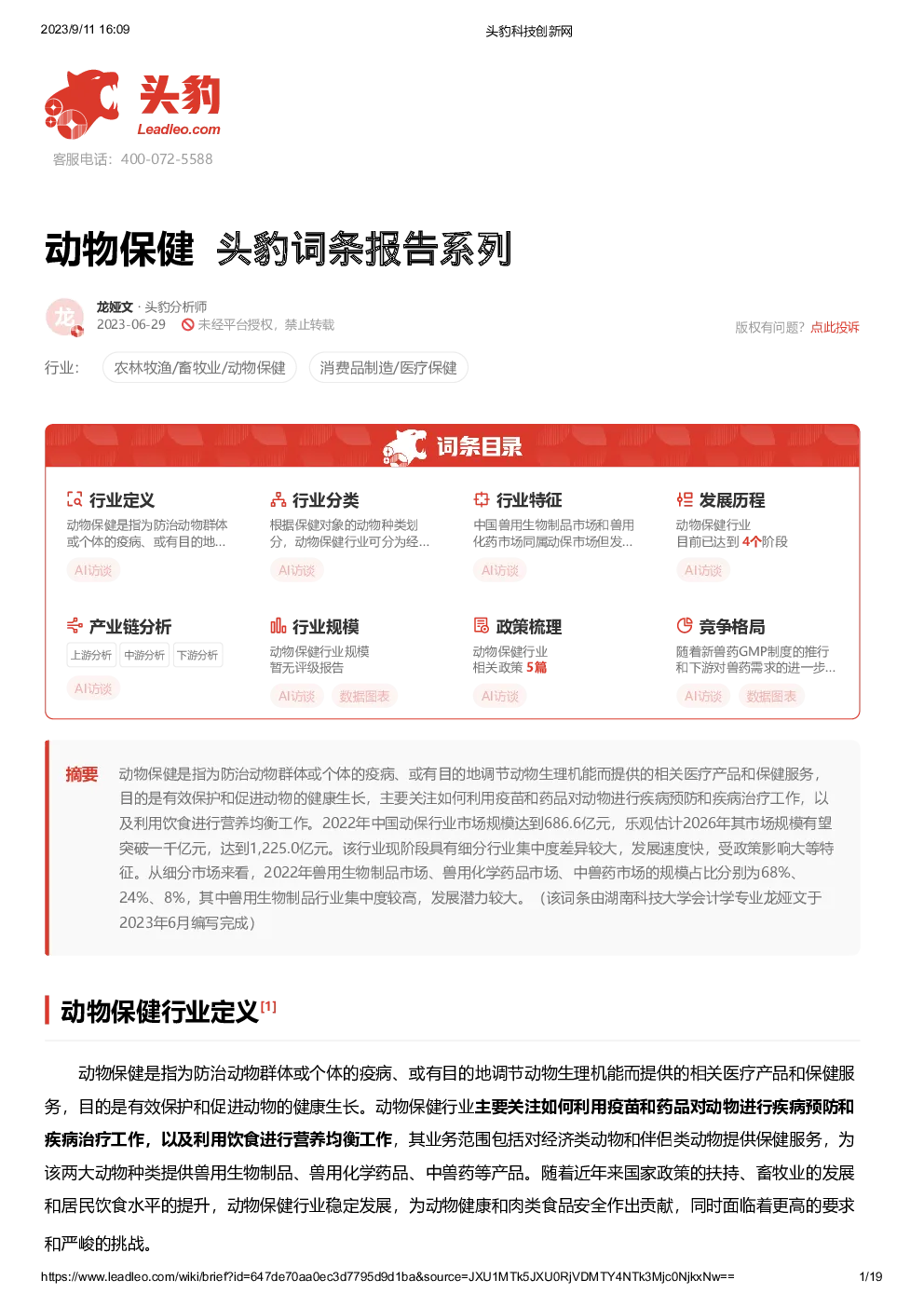 报告封面