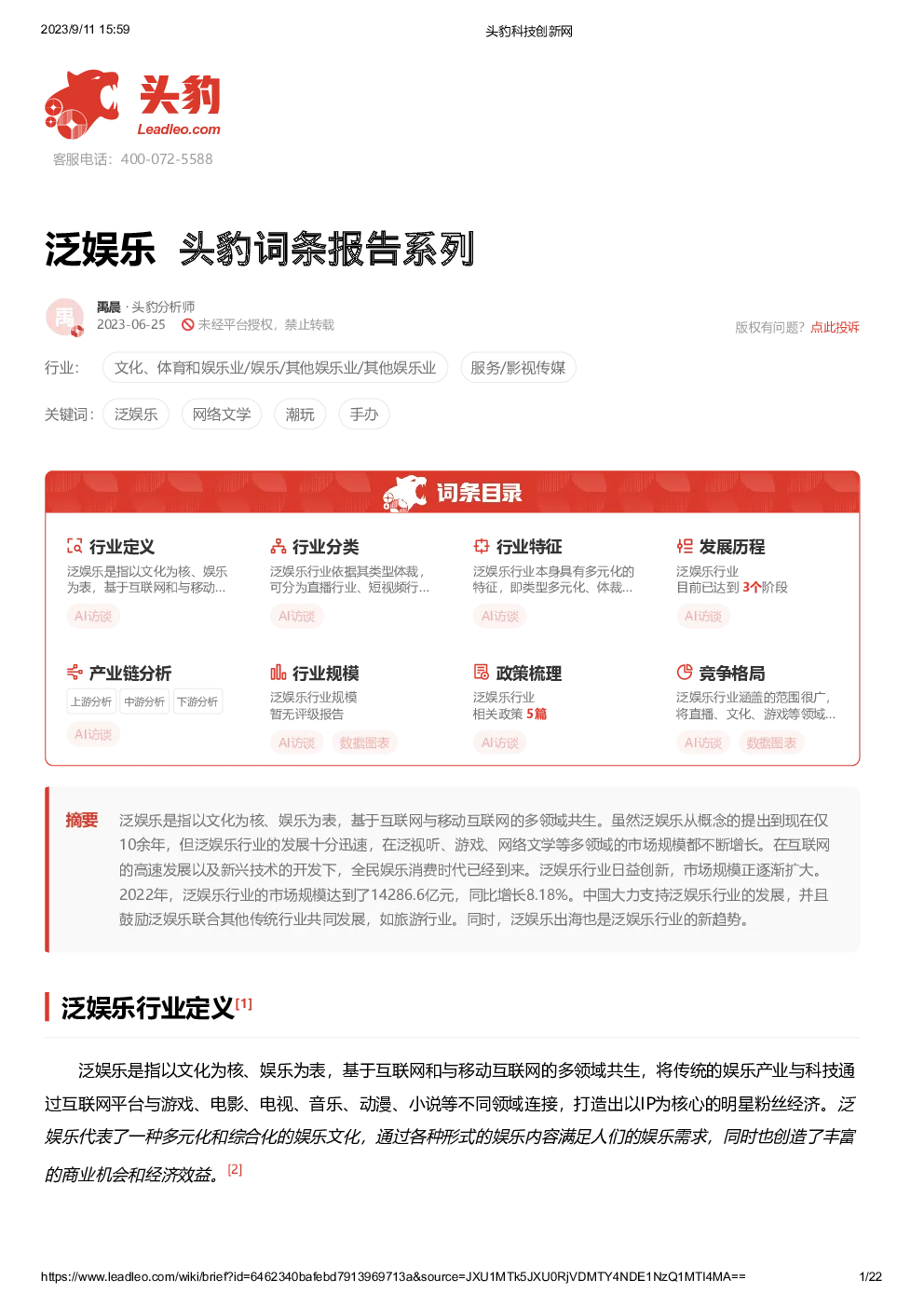 报告封面