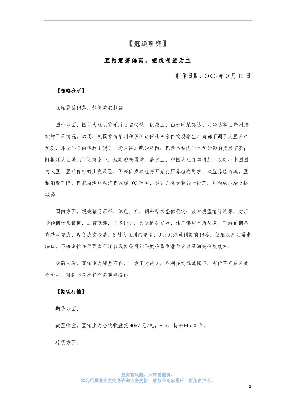 报告封面