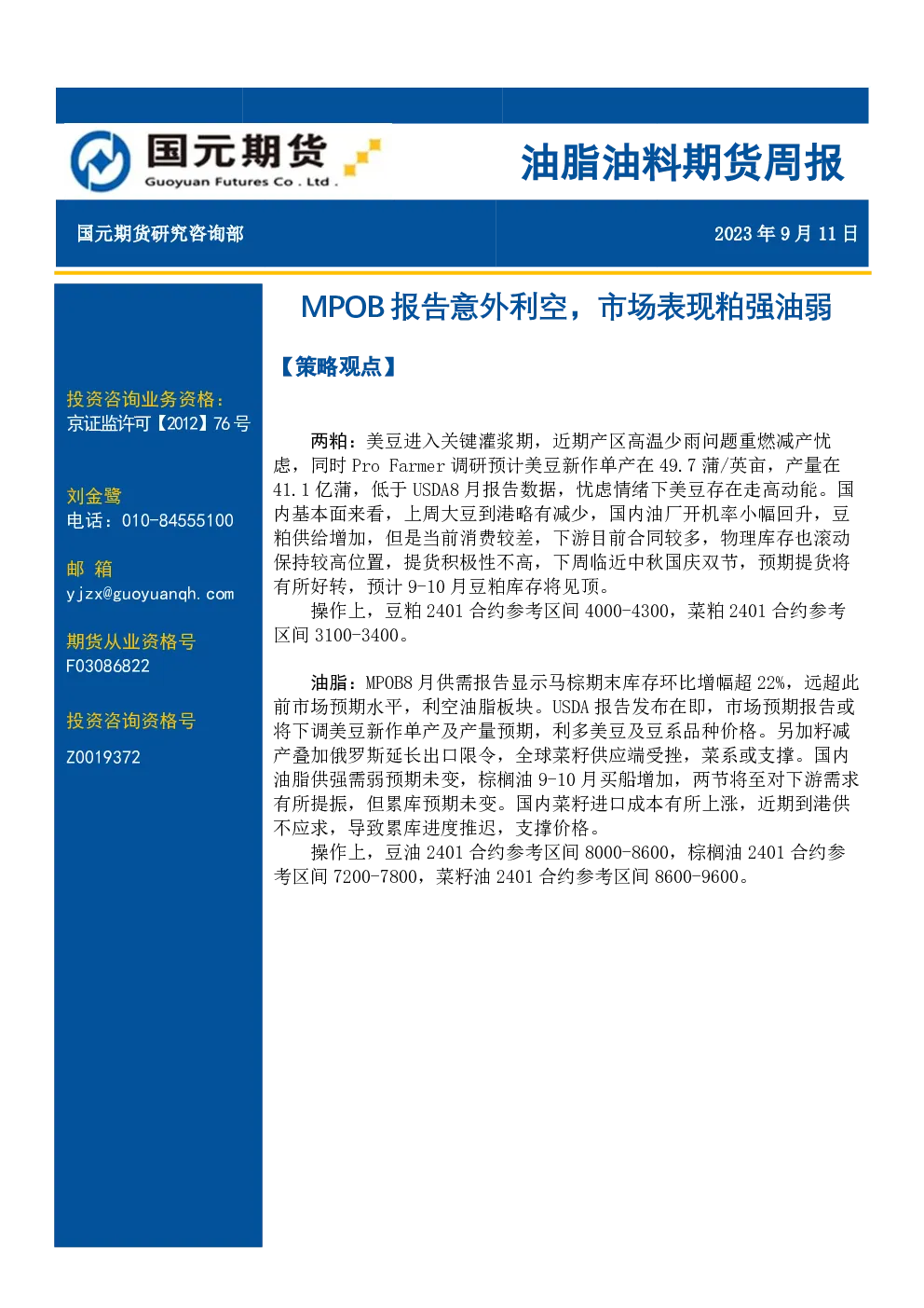 报告封面