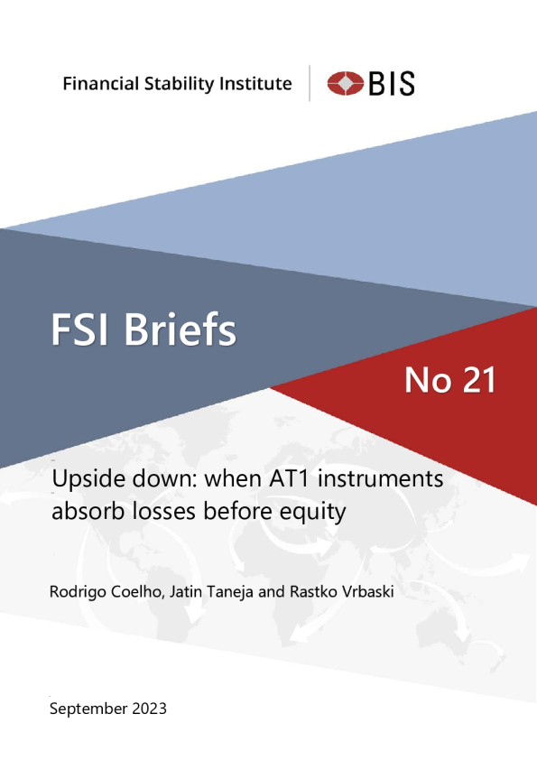 上行 : 当 AT1 工具在权益之前吸收损失时