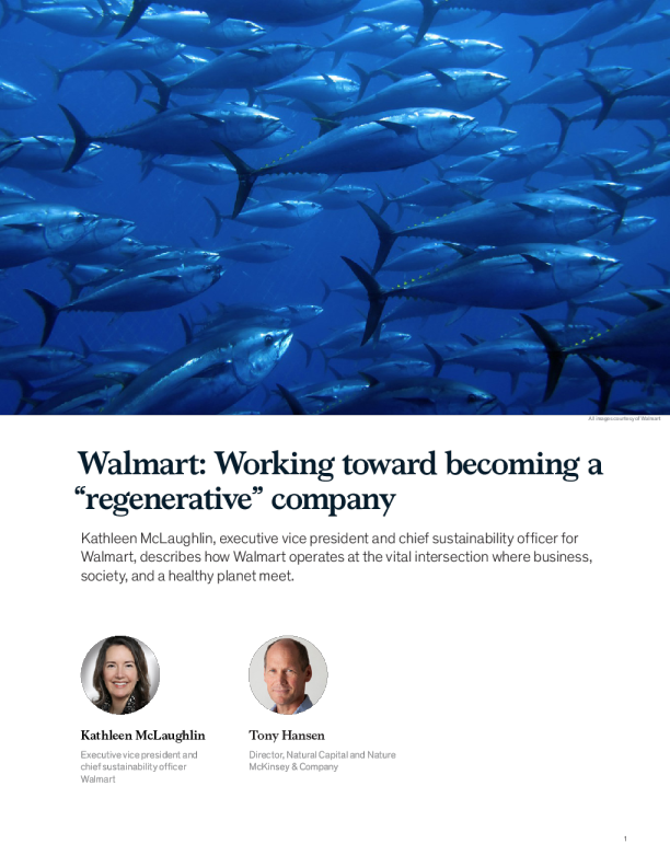 沃尔玛 ： 努力成为一家 “再生 ” 公司