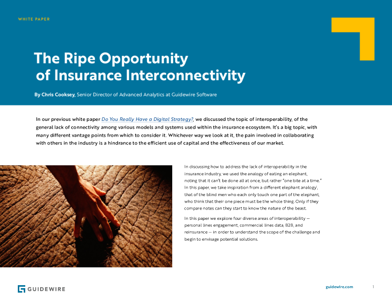 保险互联互通的成熟机遇