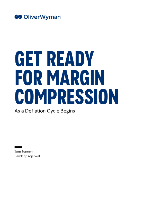 随着通货紧缩周期的开始，为利润压缩做好准备