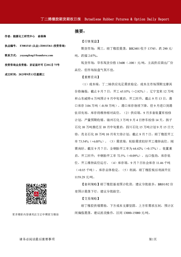 方正中期期货期权日报