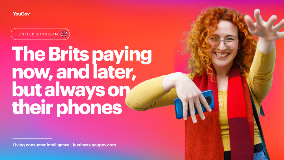 英国人现在付钱，以后付钱，但总是在手机上