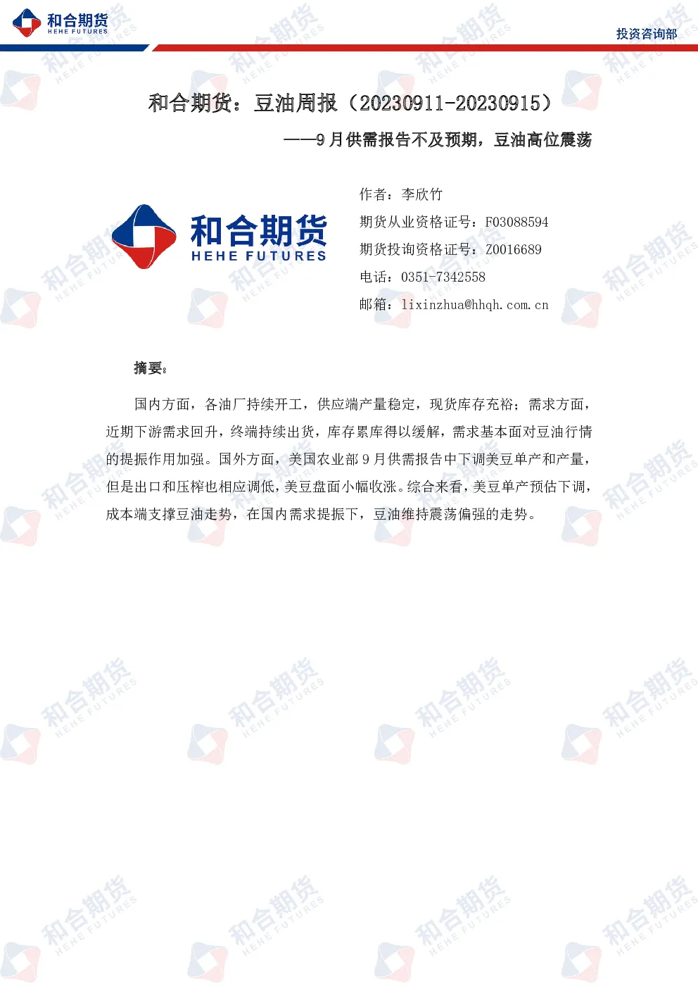 报告封面