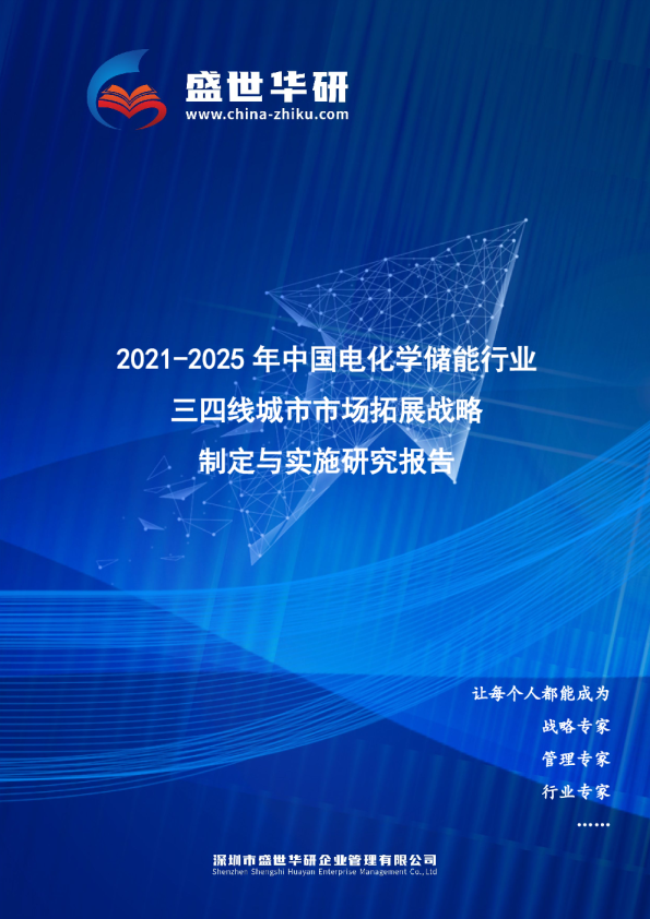 2021-2025年中国电化学储能行业三四线城市市场拓展战略制定与实施研究报告