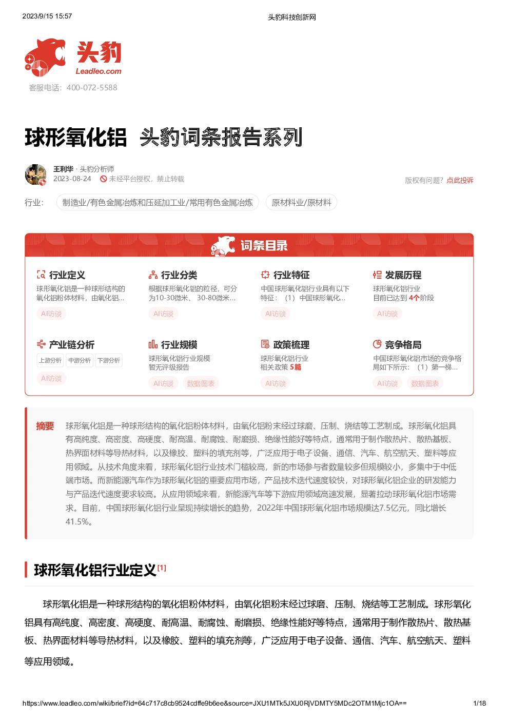 报告封面