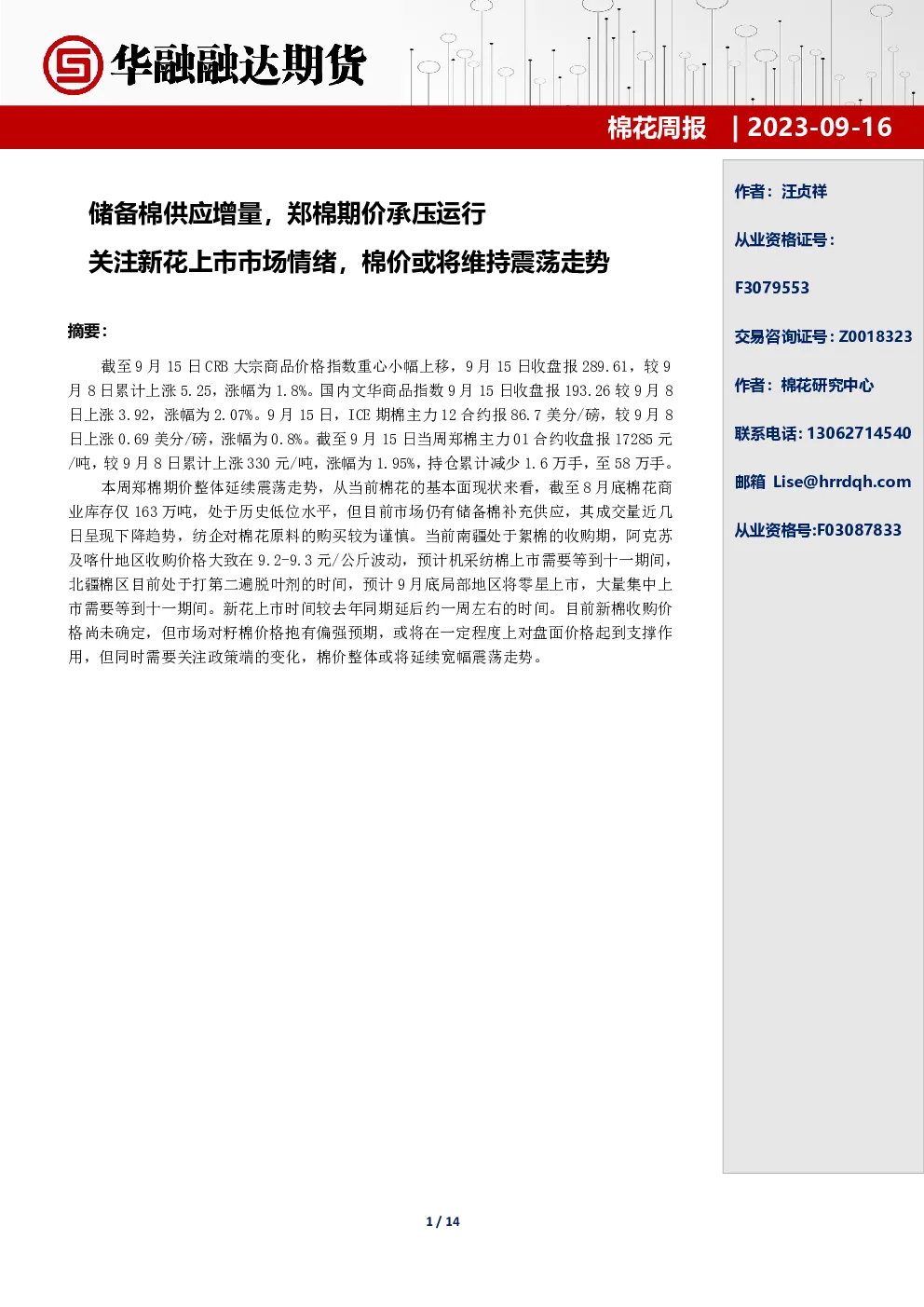 报告封面