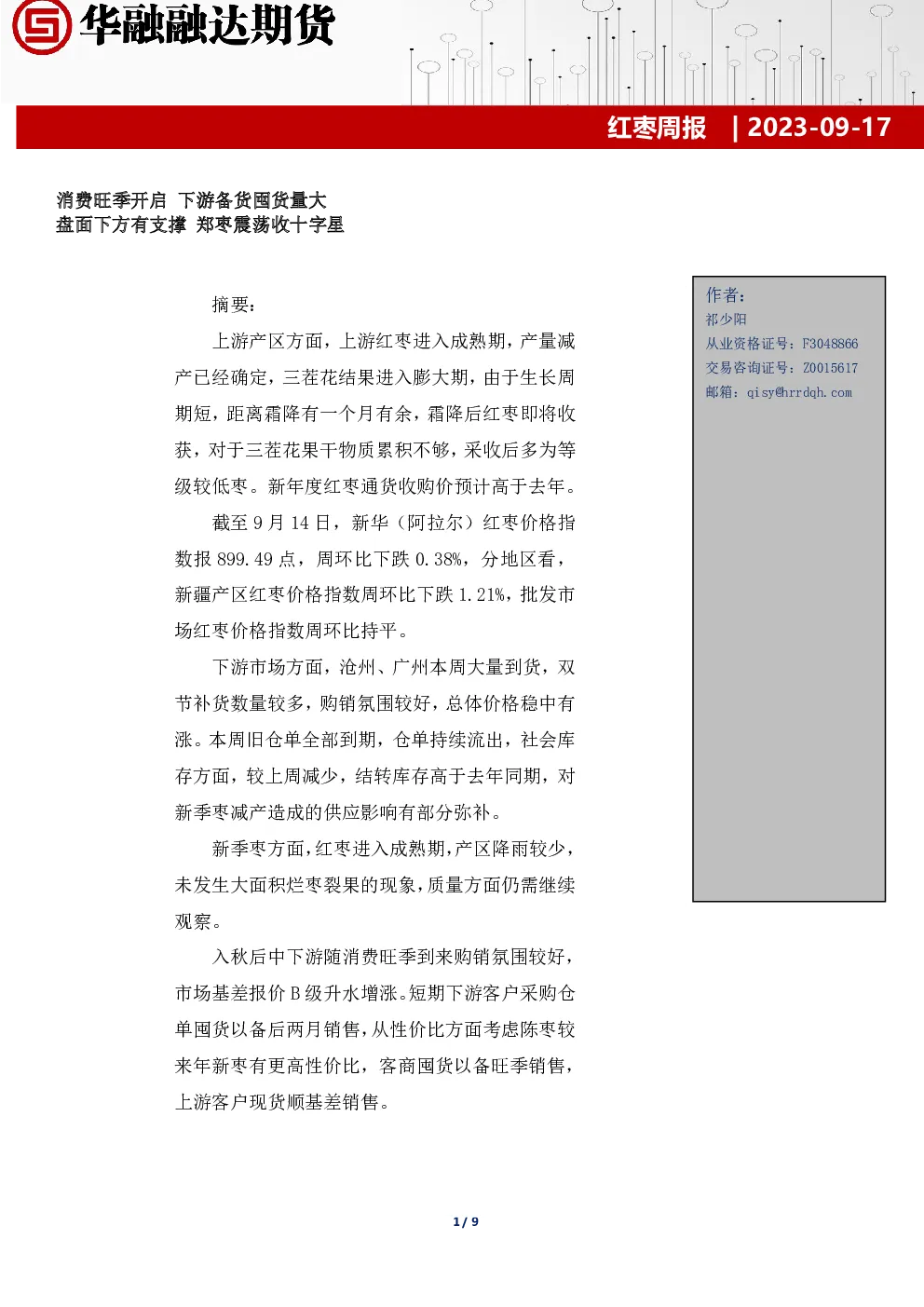 报告封面