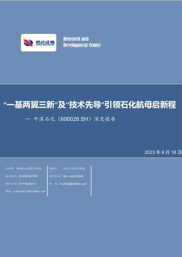 “一基两翼三新”及“技术先导”引领石化航母启新程