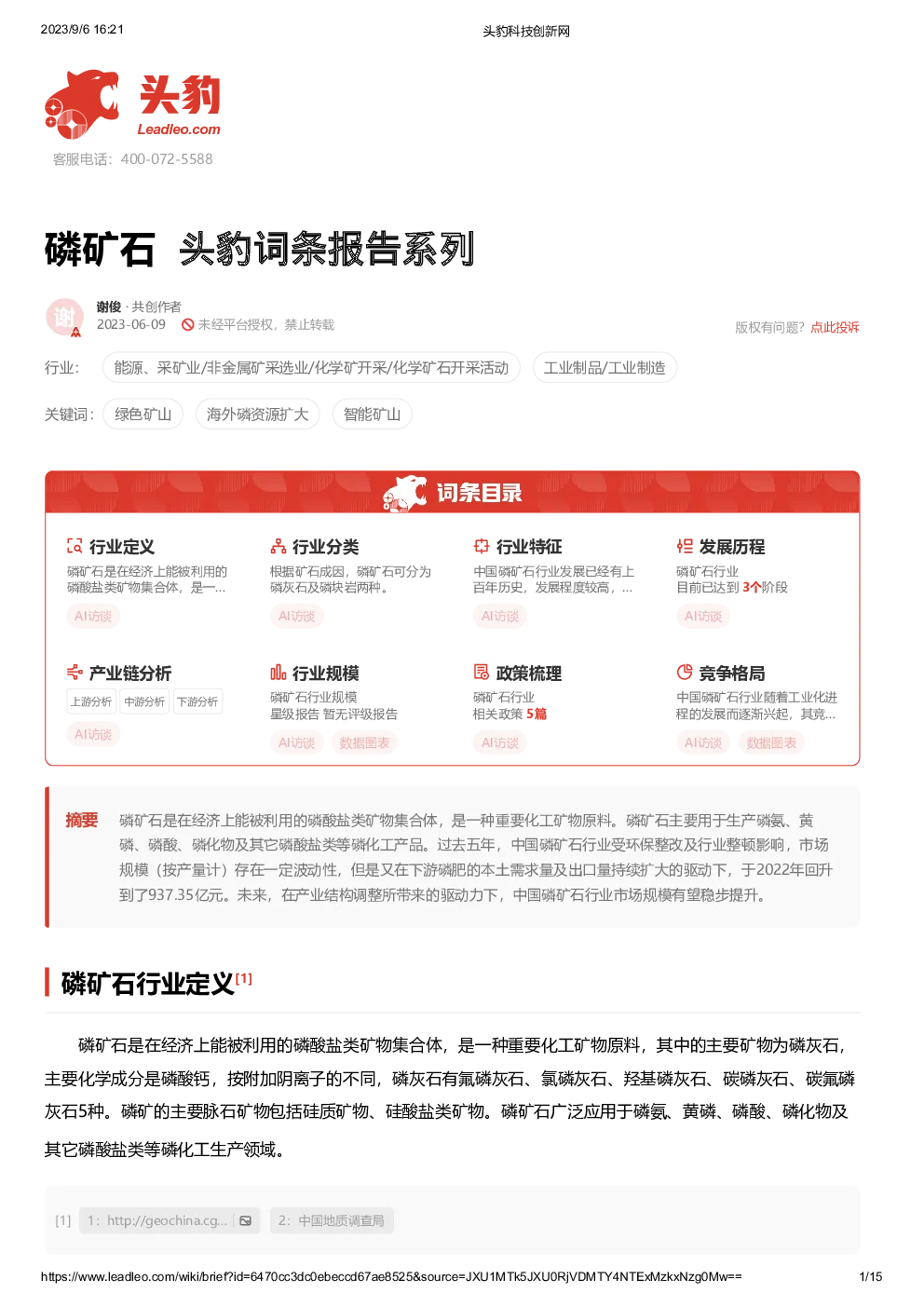 报告封面