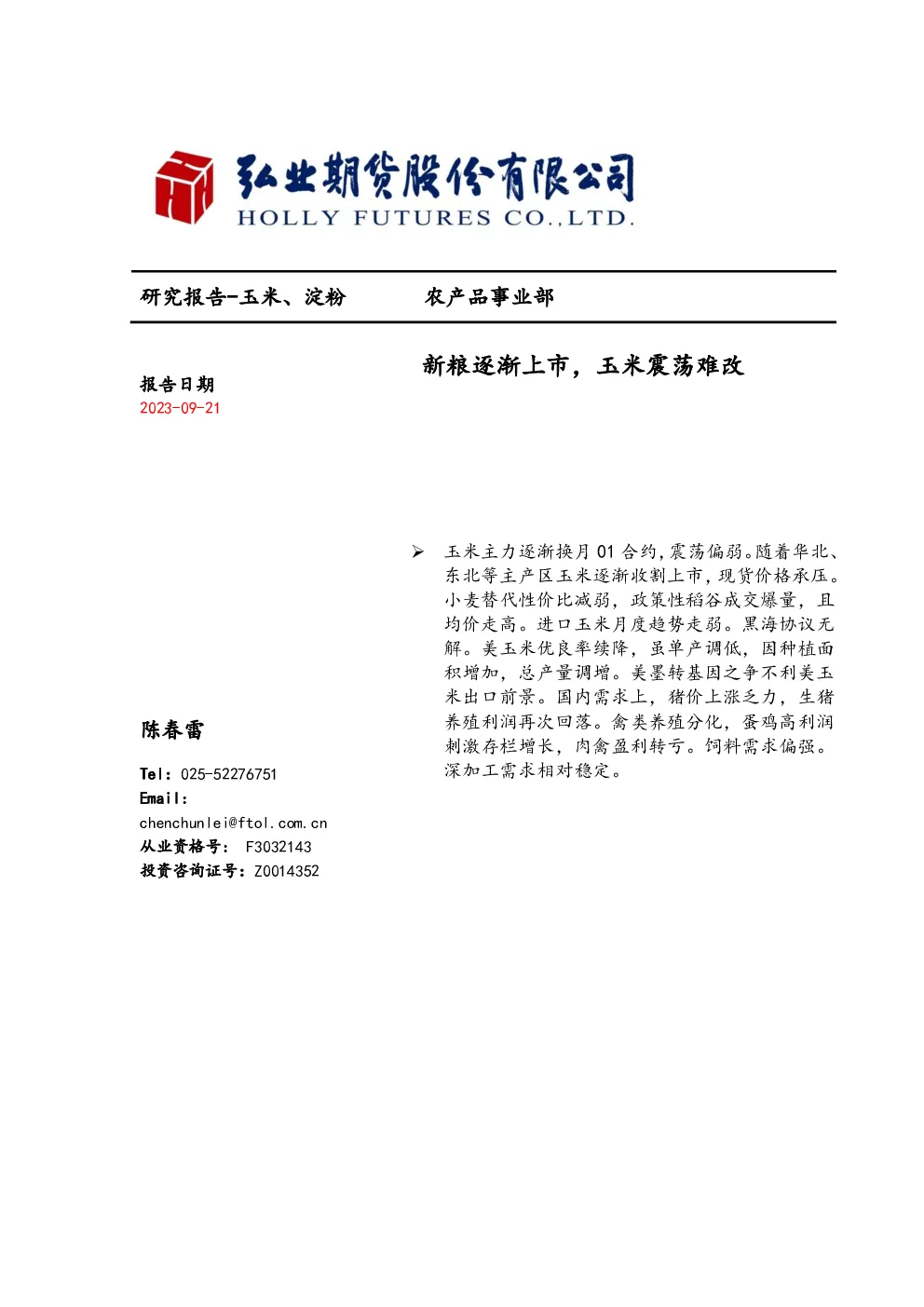 报告封面