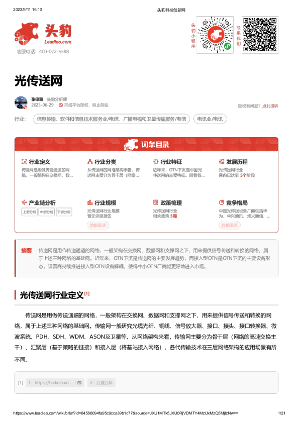 光传送网