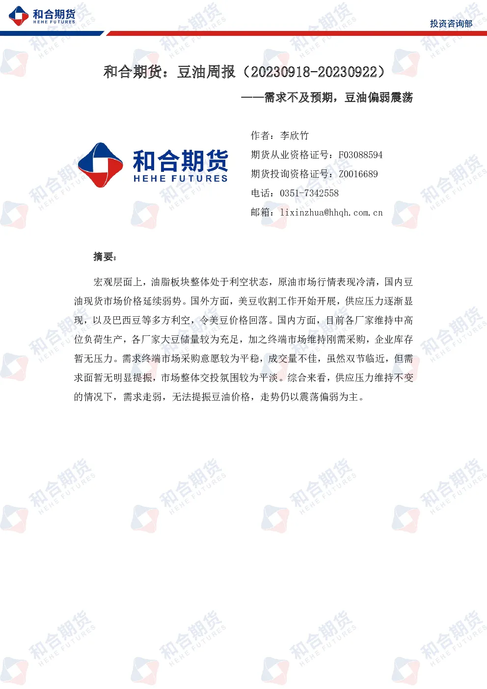 报告封面