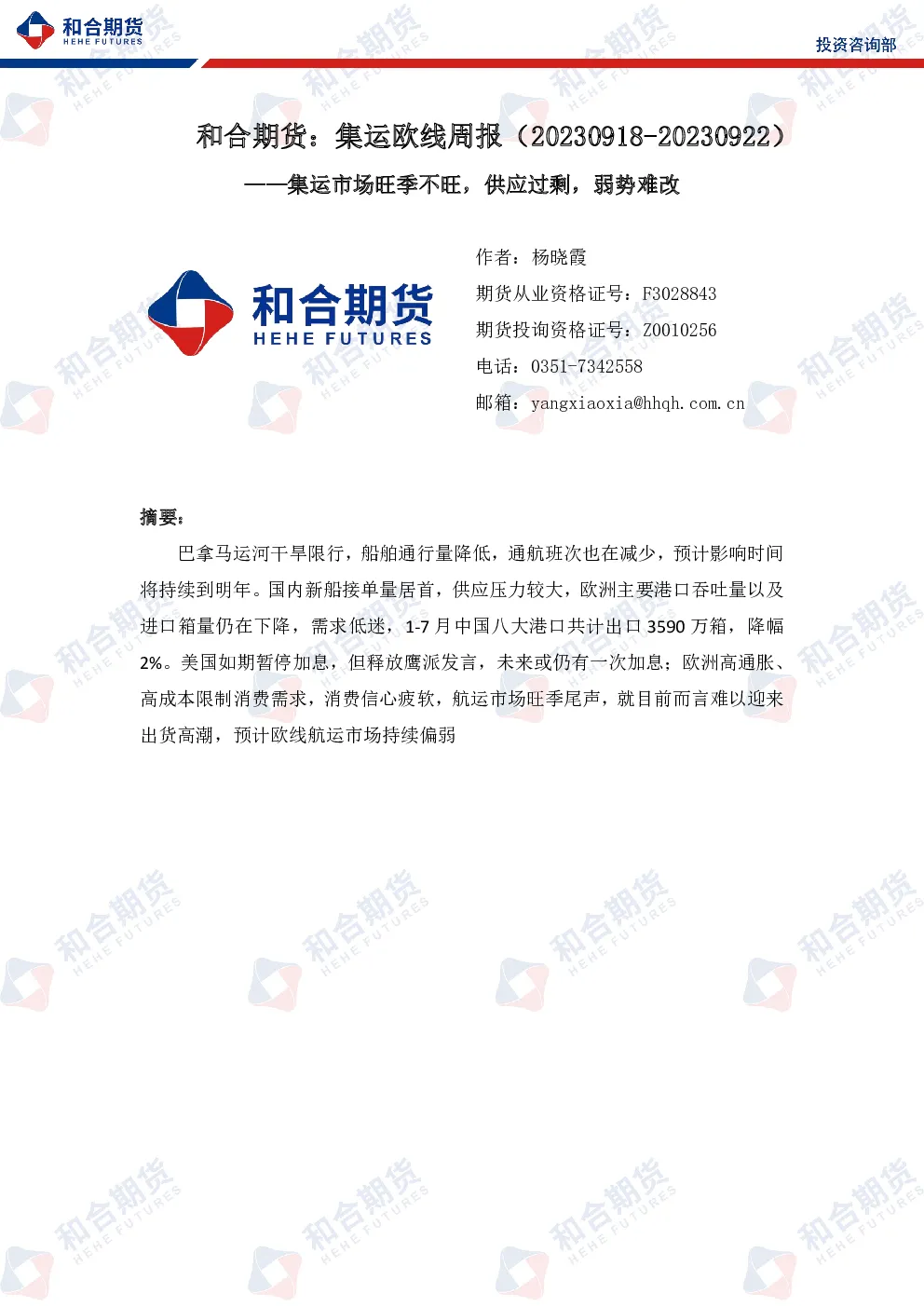 报告封面