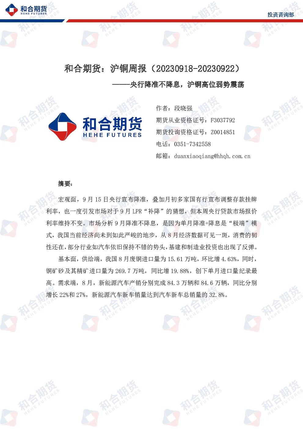 报告封面