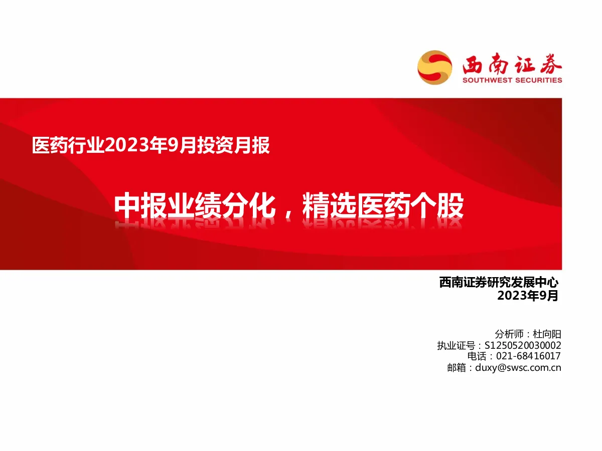 报告封面