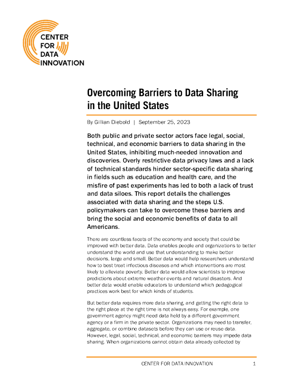 克服美国数据共享的障碍