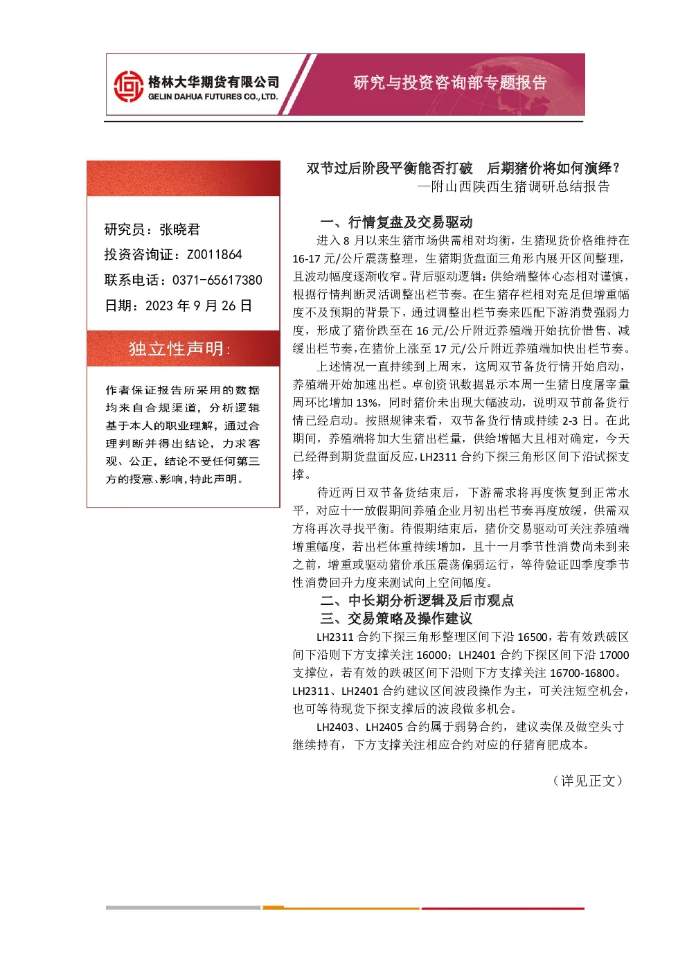 报告封面
